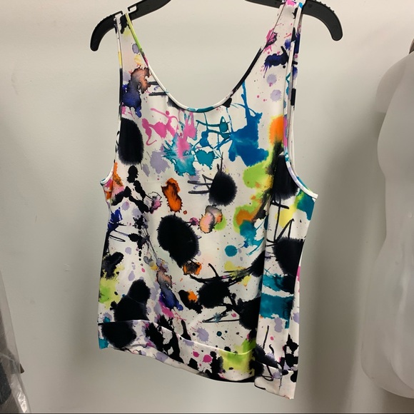 Paint Splatter Blouse Tank - Picture 2 of 3